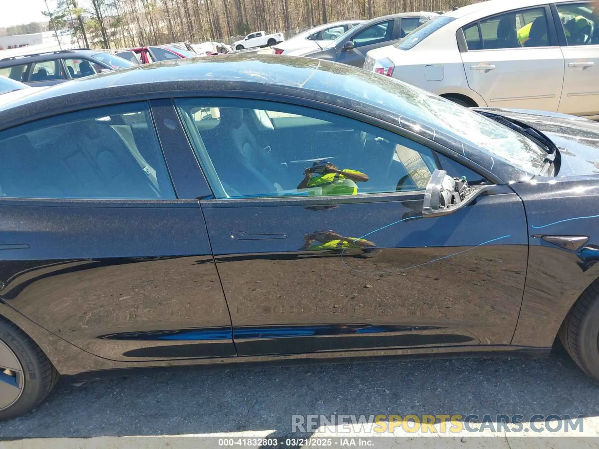 13 fotografías del automóvil dañado 5YJ3E1EB3NF104313 TESLA MODEL 3 2022