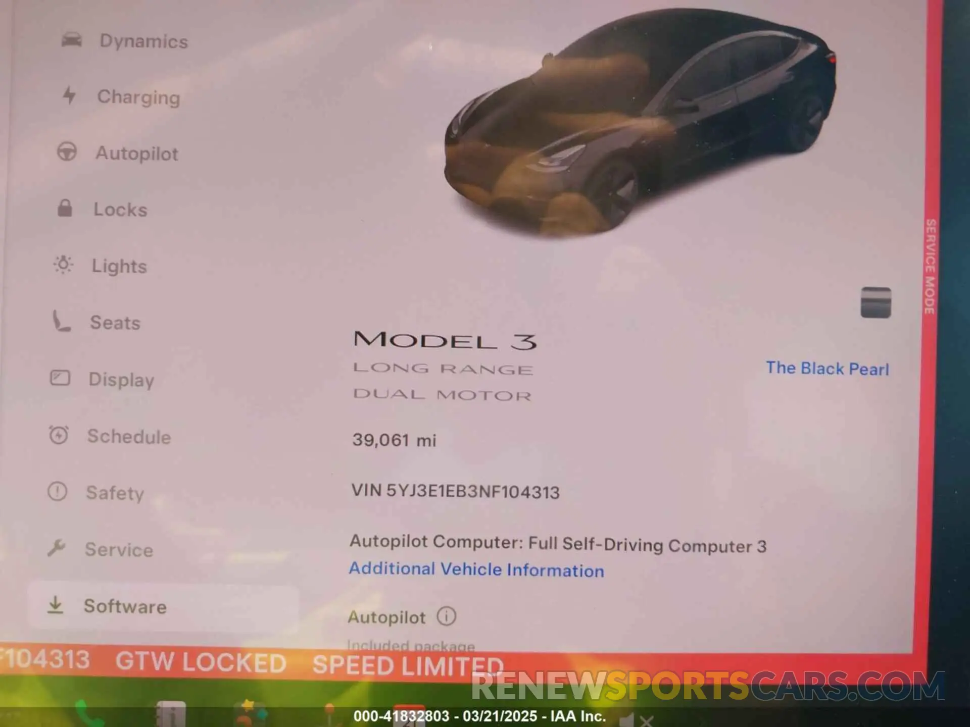 15 fotografías del automóvil dañado 5YJ3E1EB3NF104313 TESLA MODEL 3 2022
