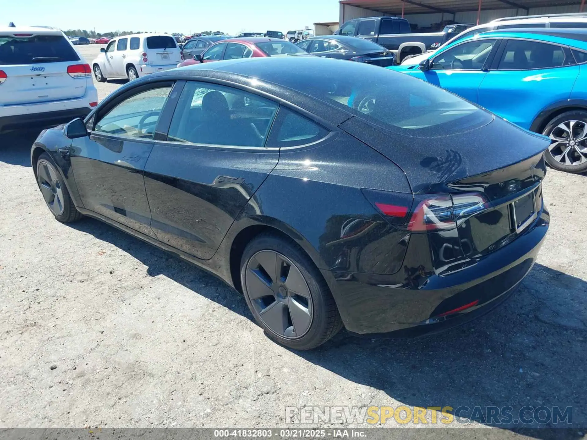 3 fotografías del automóvil dañado 5YJ3E1EB3NF104313 TESLA MODEL 3 2022
