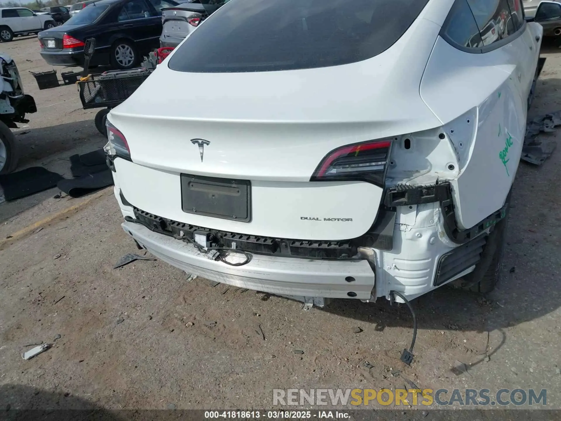 6 fotografías del automóvil dañado 5YJ3E1EB3NF106448 TESLA MODEL 3 2022