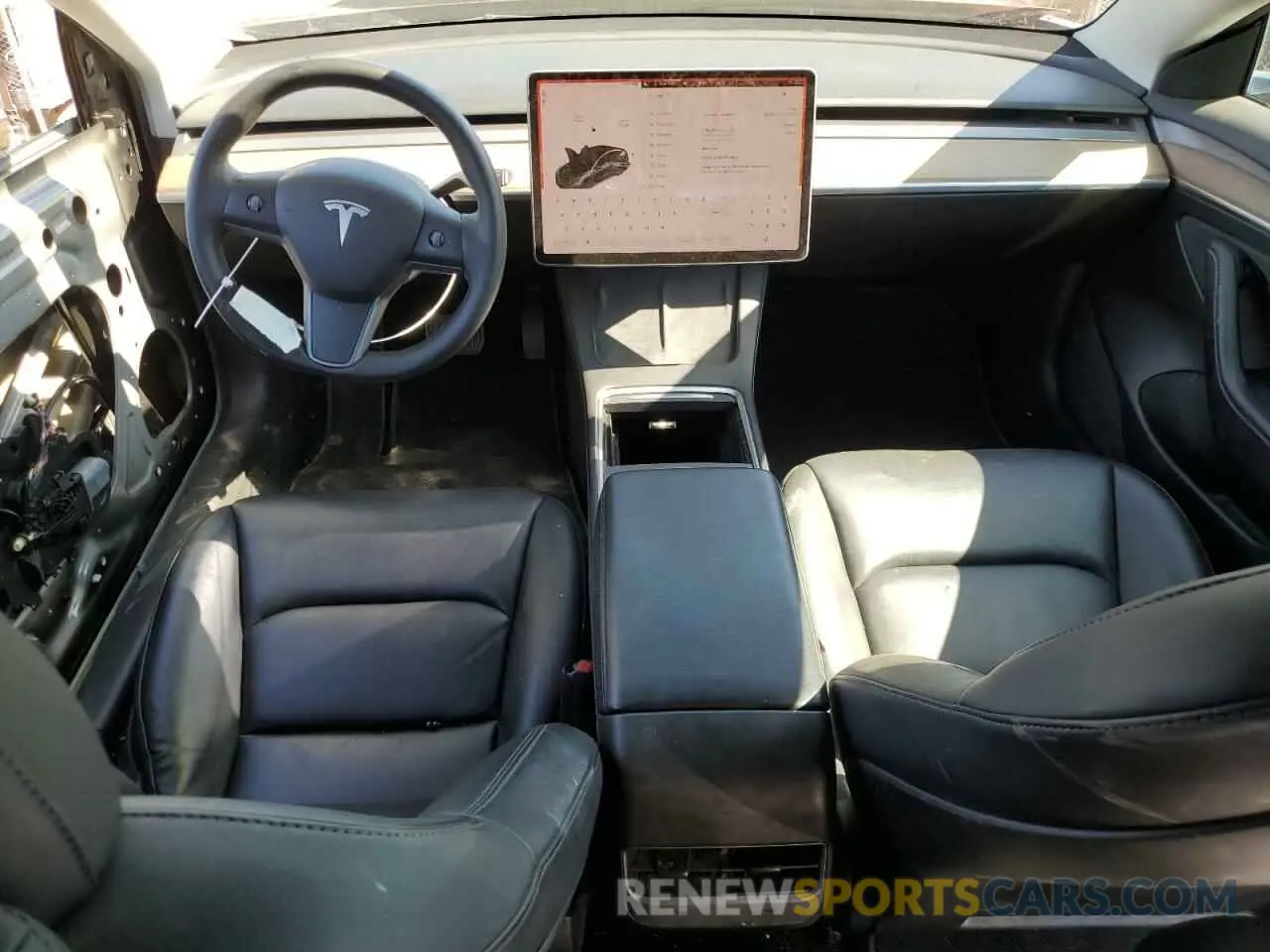8 fotografías del automóvil dañado 5YJ3E1EB3NF123847 TESLA MODEL 3 2022