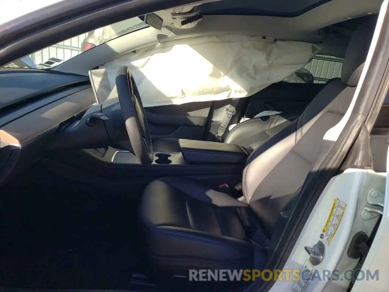 7 fotografías del automóvil dañado 5YJ3E1EB3NF130376 TESLA MODEL 3 2022