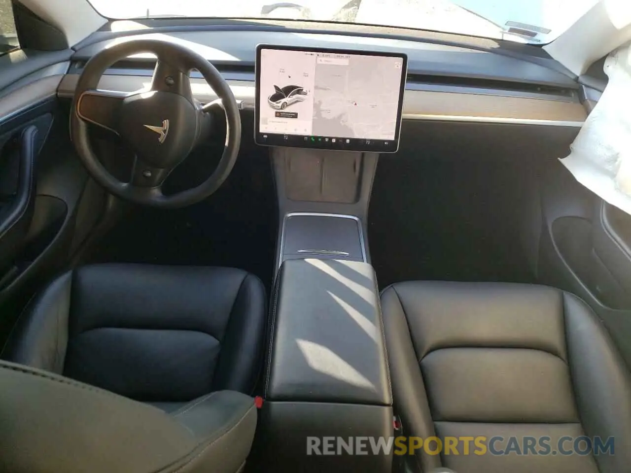 8 fotografías del automóvil dañado 5YJ3E1EB3NF130376 TESLA MODEL 3 2022