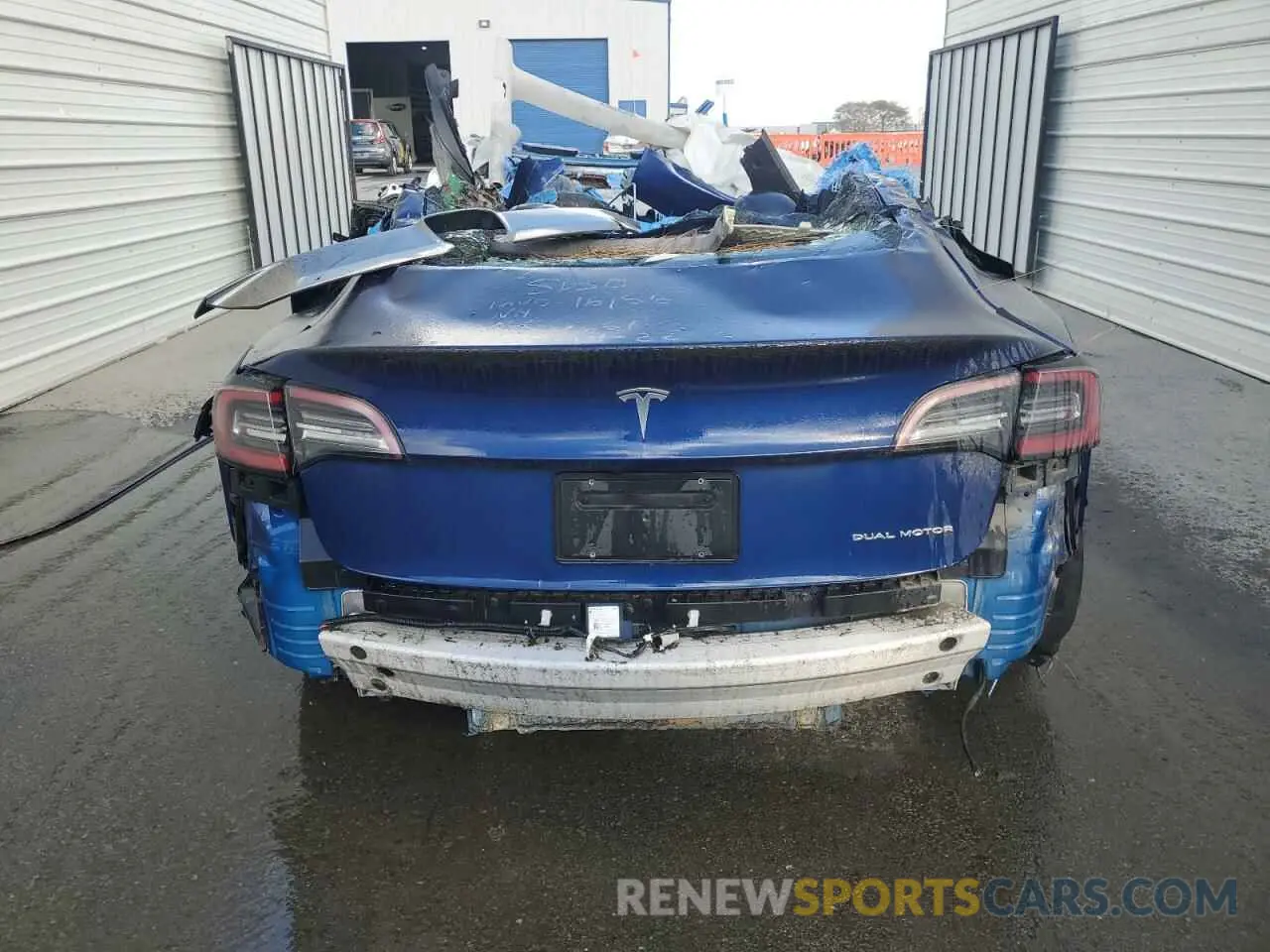 6 fotografías del automóvil dañado 5YJ3E1EB3NF144651 TESLA MODEL 3 2022