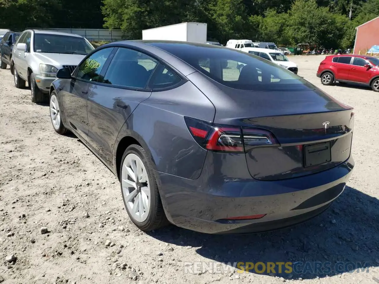 3 fotografías del automóvil dañado 5YJ3E1EB3NF164334 TESLA MODEL 3 2022