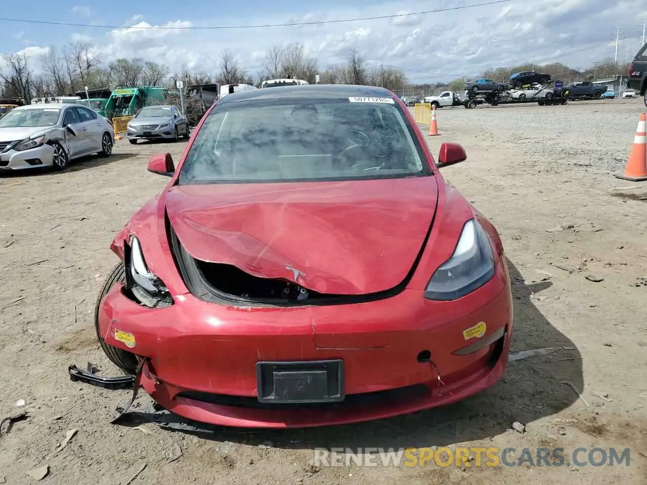 5 fotografías del automóvil dañado 5YJ3E1EB3NF180534 TESLA MODEL 3 2022