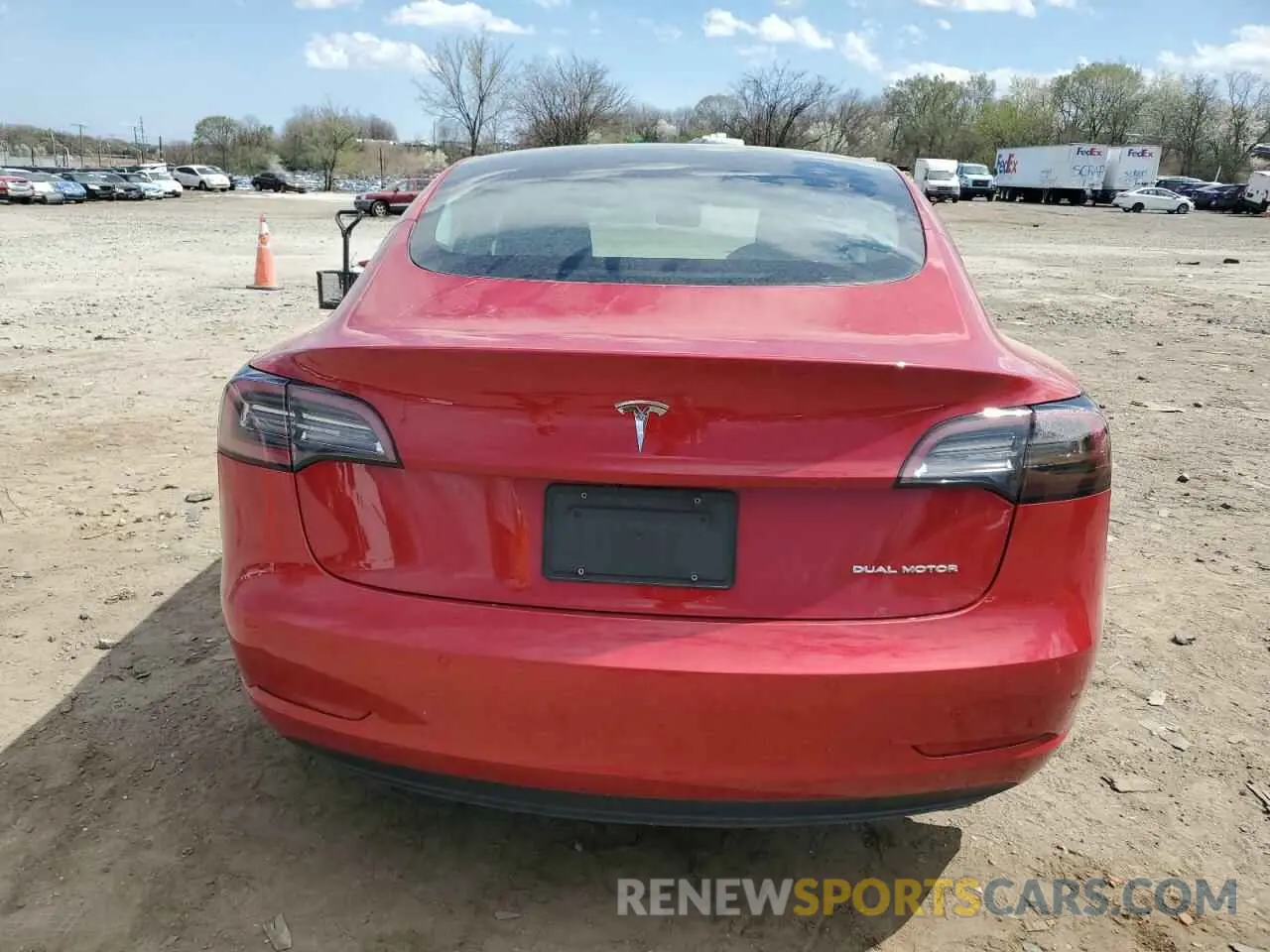6 fotografías del automóvil dañado 5YJ3E1EB3NF180534 TESLA MODEL 3 2022