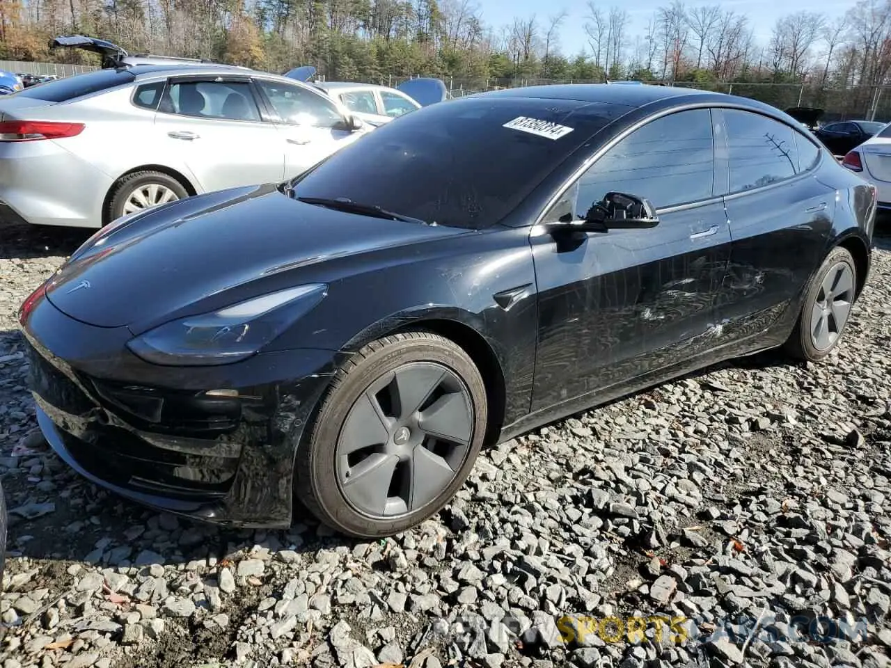 1 fotografías del automóvil dañado 5YJ3E1EB3NF183336 TESLA MODEL 3 2022