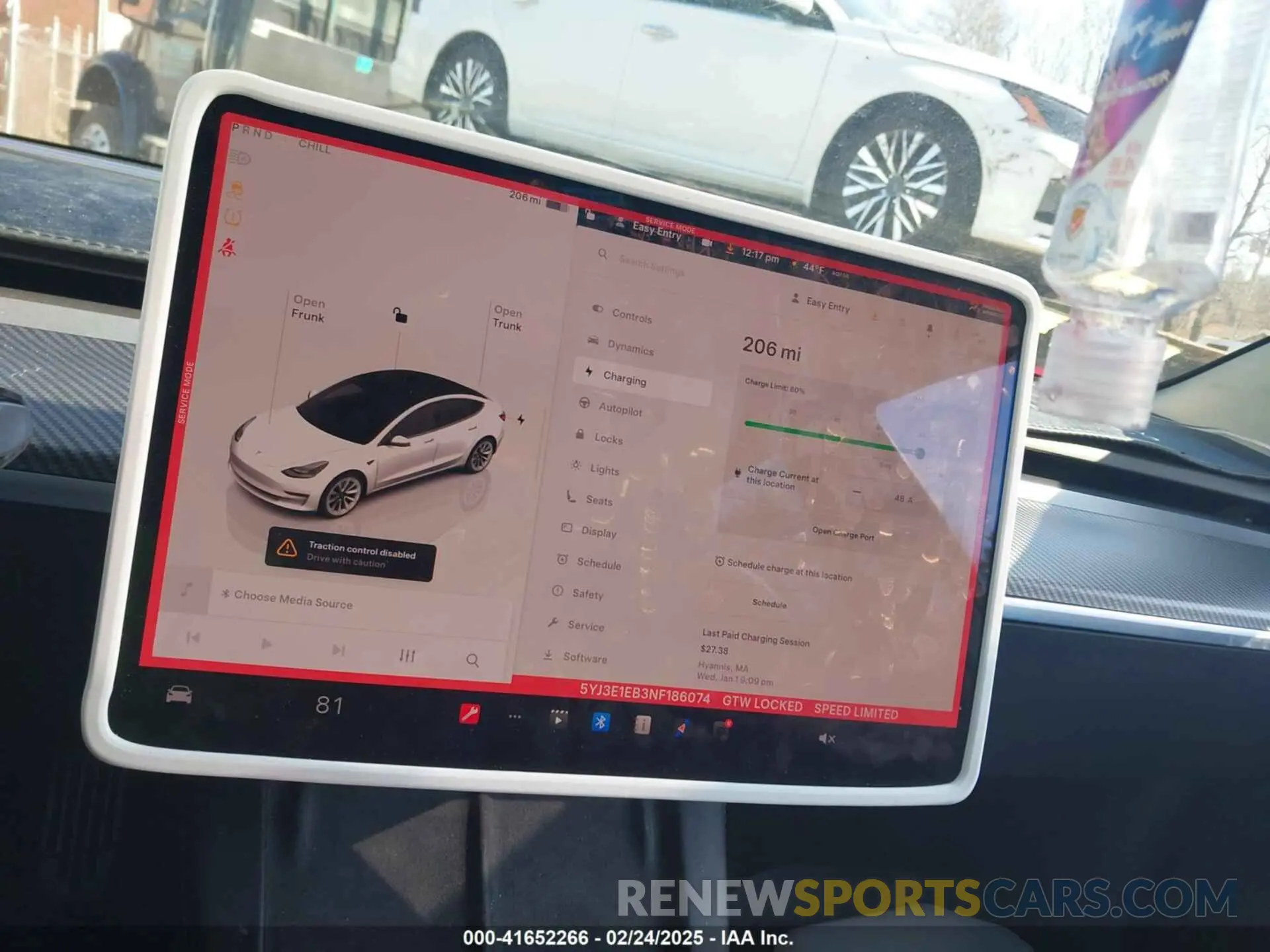 7 fotografías del automóvil dañado 5YJ3E1EB3NF186074 TESLA MODEL 3 2022