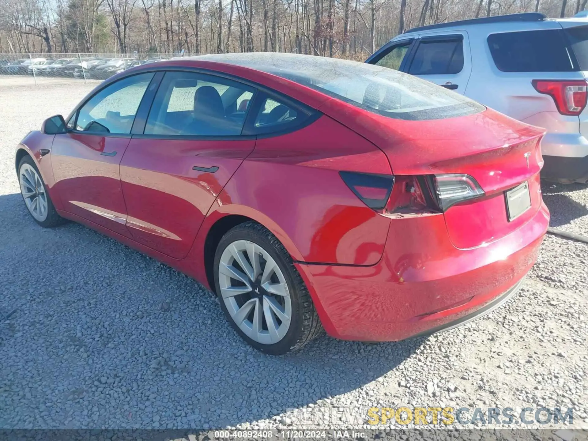 3 fotografías del automóvil dañado 5YJ3E1EB3NF187015 TESLA MODEL 3 2022