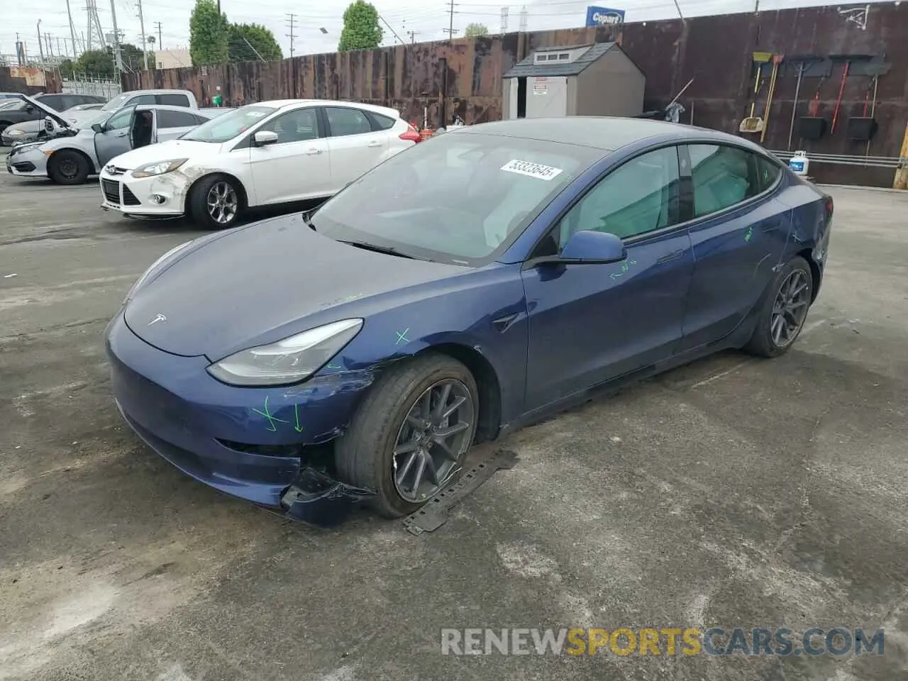 1 fotografías del automóvil dañado 5YJ3E1EB3NF195681 TESLA MODEL 3 2022