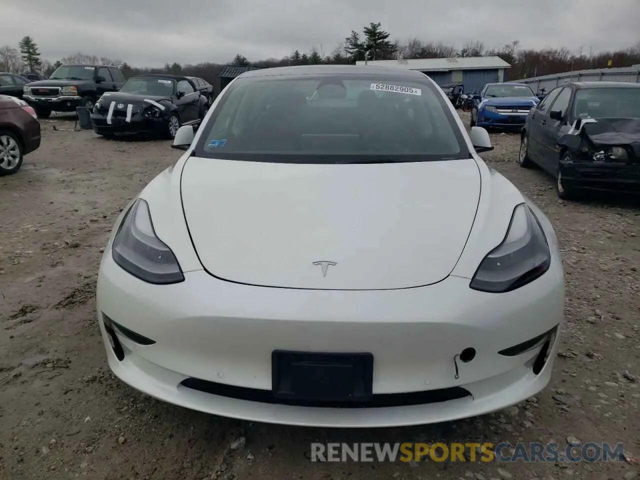 5 fotografías del automóvil dañado 5YJ3E1EB3NF195728 TESLA MODEL 3 2022