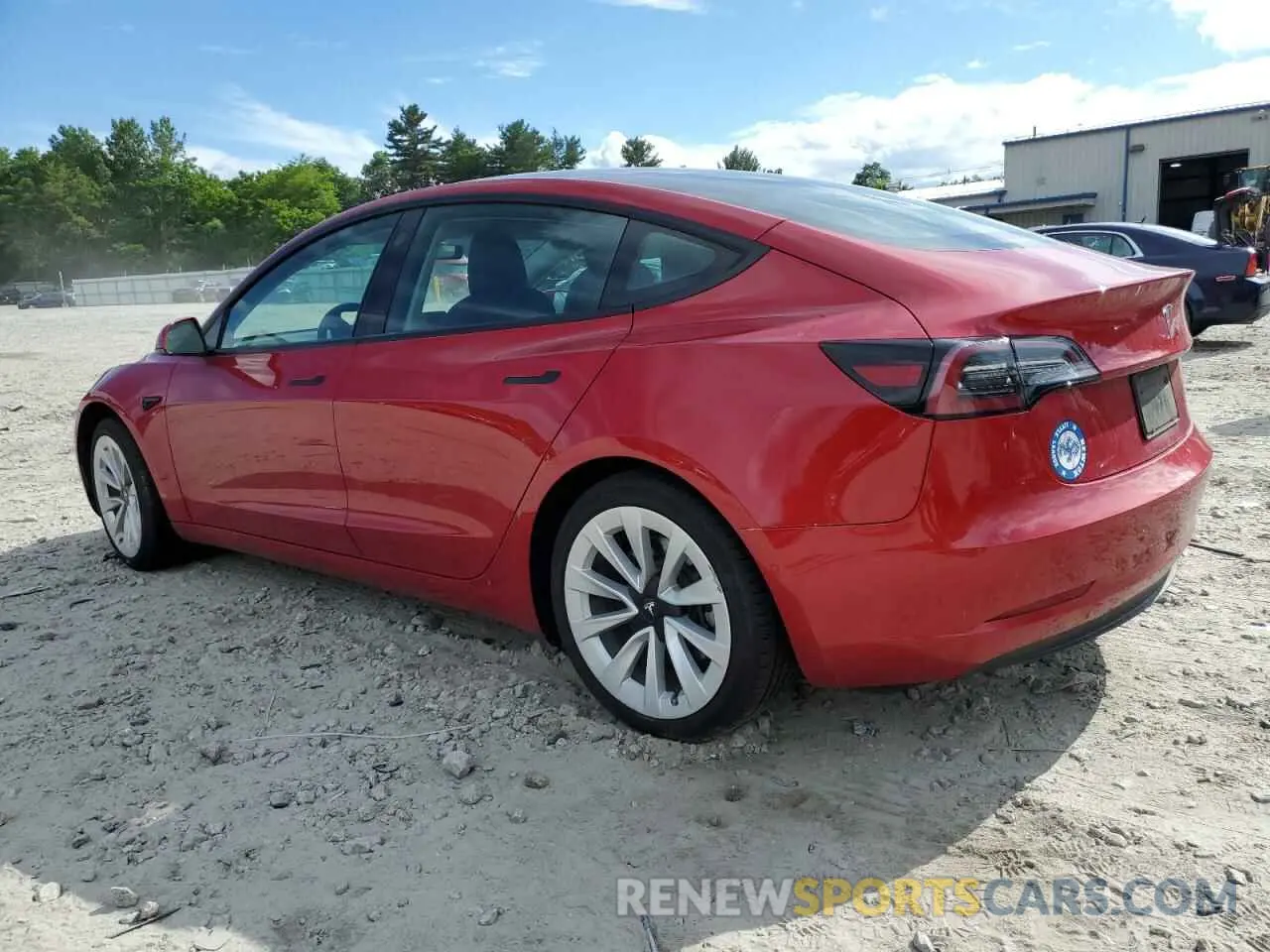 2 fotografías del automóvil dañado 5YJ3E1EB3NF204296 TESLA MODEL 3 2022