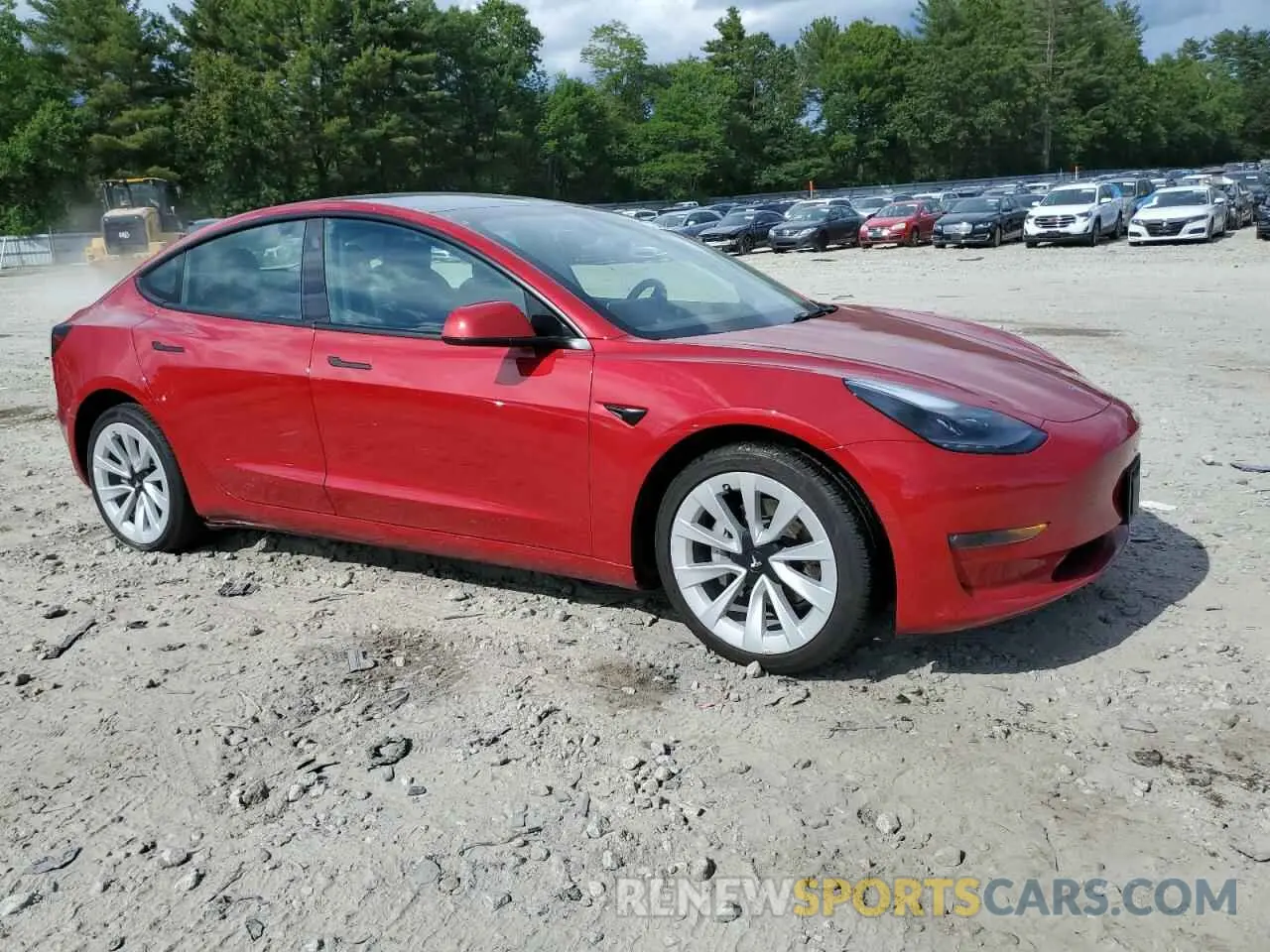 4 fotografías del automóvil dañado 5YJ3E1EB3NF204296 TESLA MODEL 3 2022