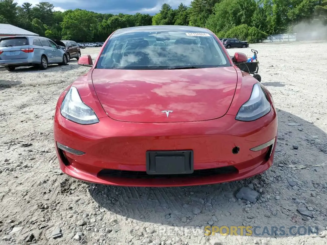 5 fotografías del automóvil dañado 5YJ3E1EB3NF204296 TESLA MODEL 3 2022
