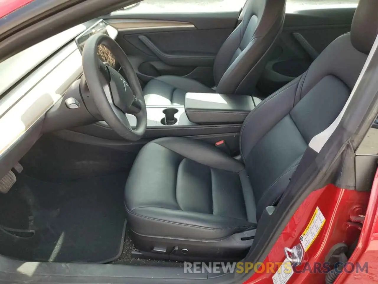 7 fotografías del automóvil dañado 5YJ3E1EB3NF204296 TESLA MODEL 3 2022