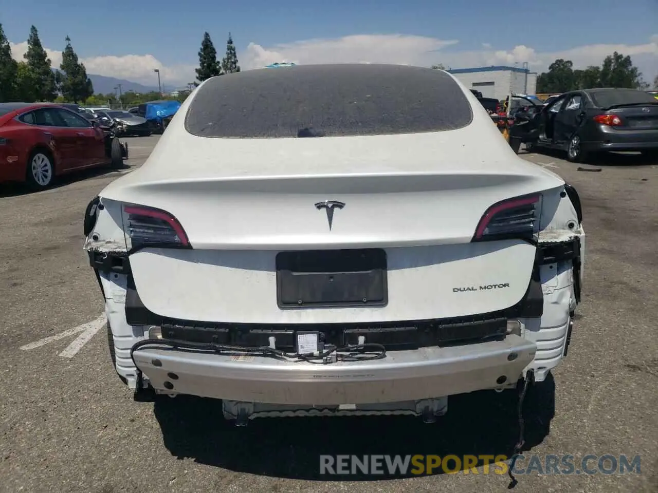 6 fotografías del automóvil dañado 5YJ3E1EB3NF211961 TESLA MODEL 3 2022