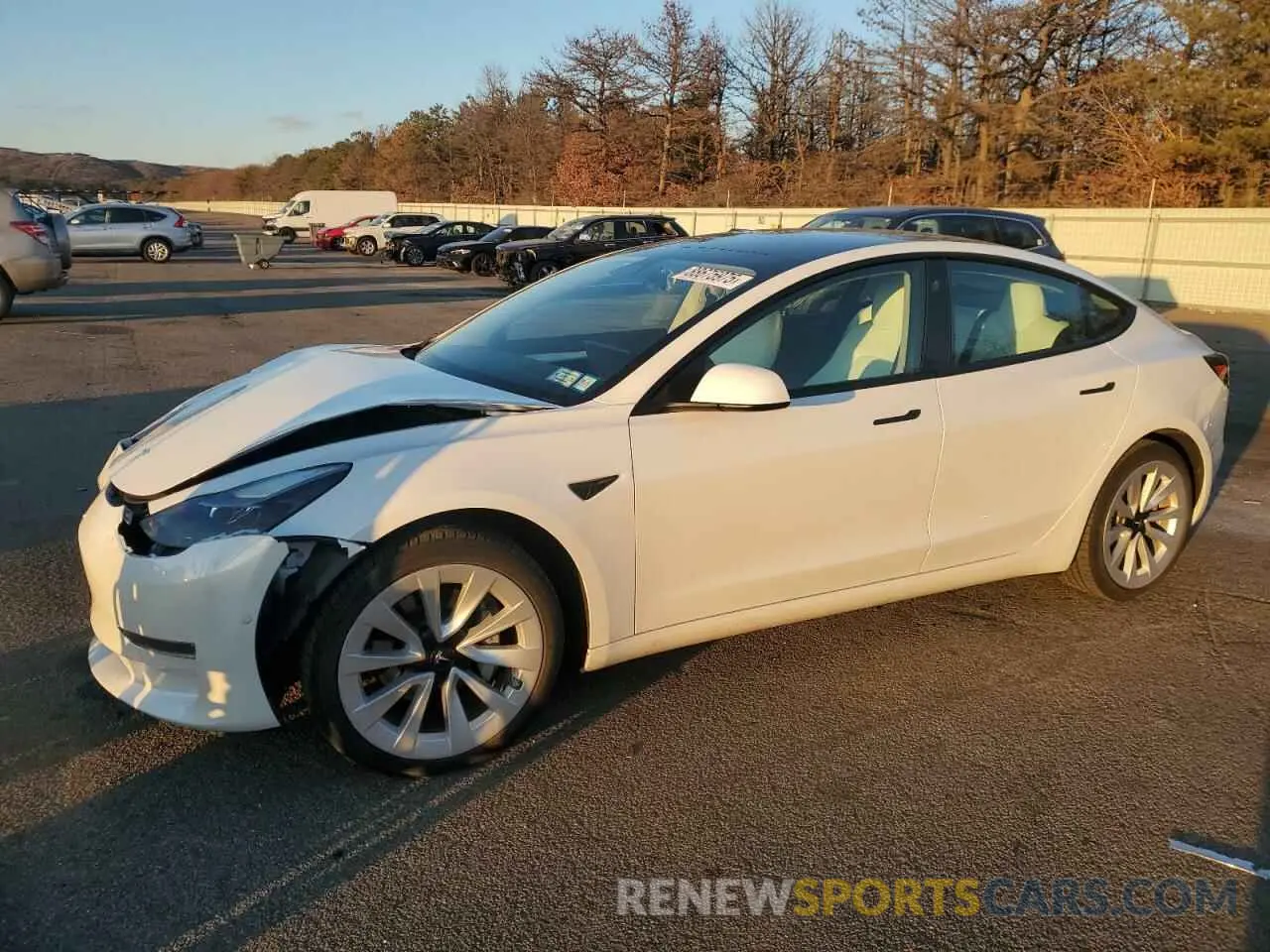 1 fotografías del automóvil dañado 5YJ3E1EB3NF238271 TESLA MODEL 3 2022