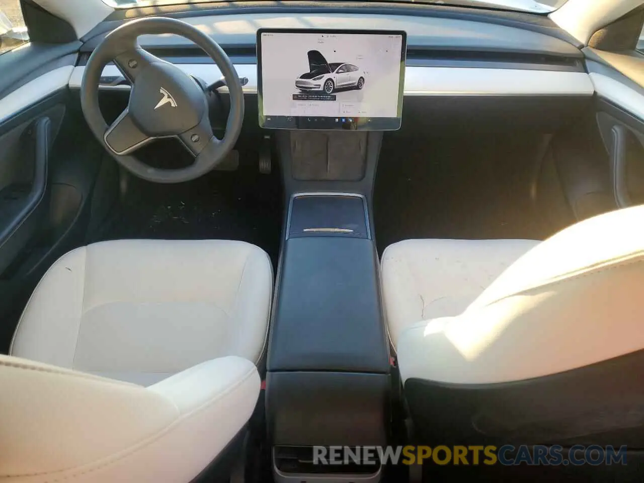8 fotografías del automóvil dañado 5YJ3E1EB3NF238271 TESLA MODEL 3 2022