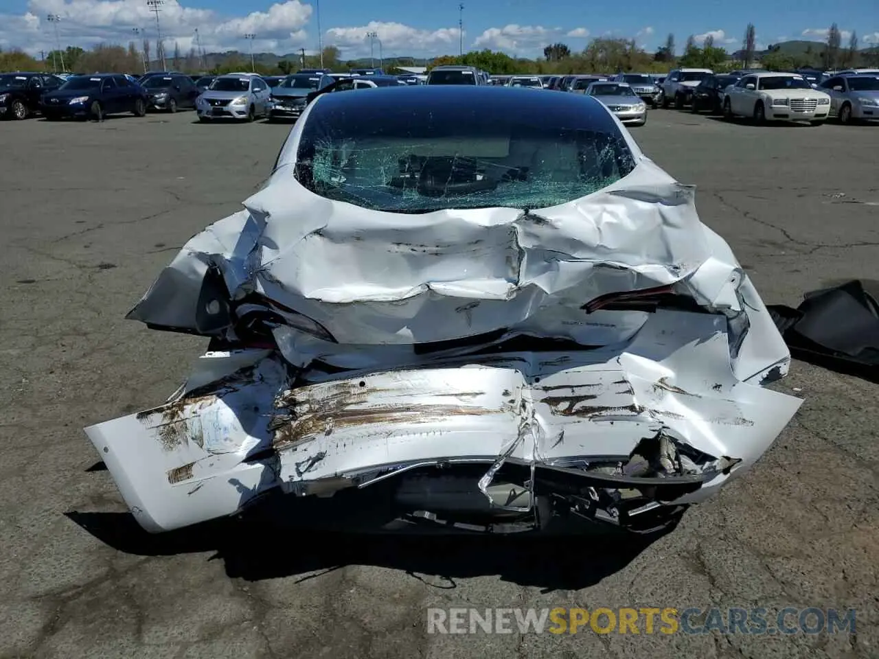 6 fotografías del automóvil dañado 5YJ3E1EB3NF249738 TESLA MODEL 3 2022