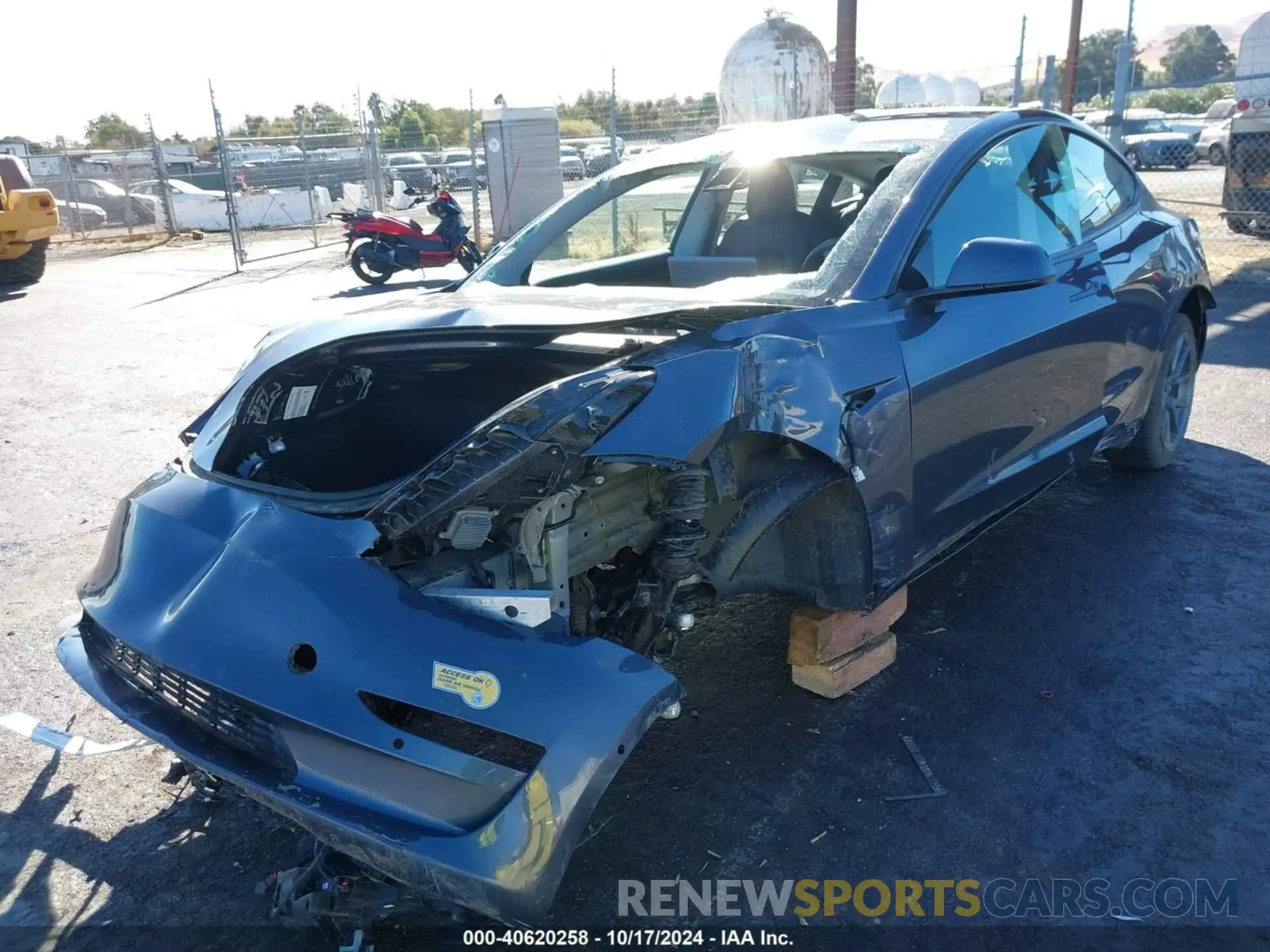 6 fotografías del automóvil dañado 5YJ3E1EB3NF249769 TESLA MODEL 3 2022