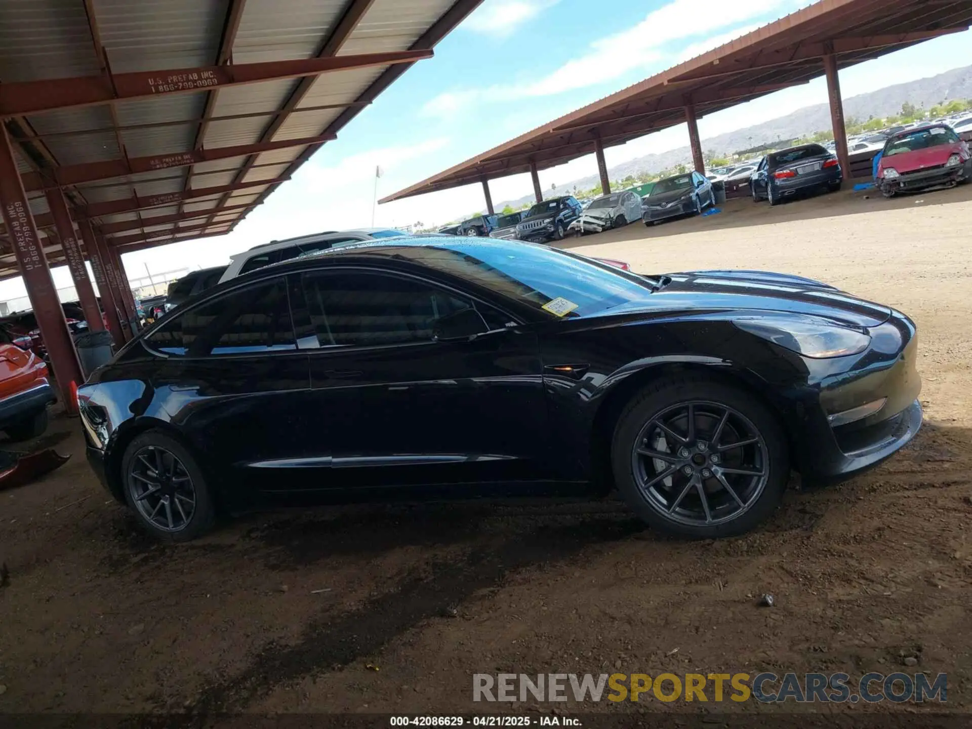 12 fotografías del automóvil dañado 5YJ3E1EB3NF257077 TESLA MODEL 3 2022
