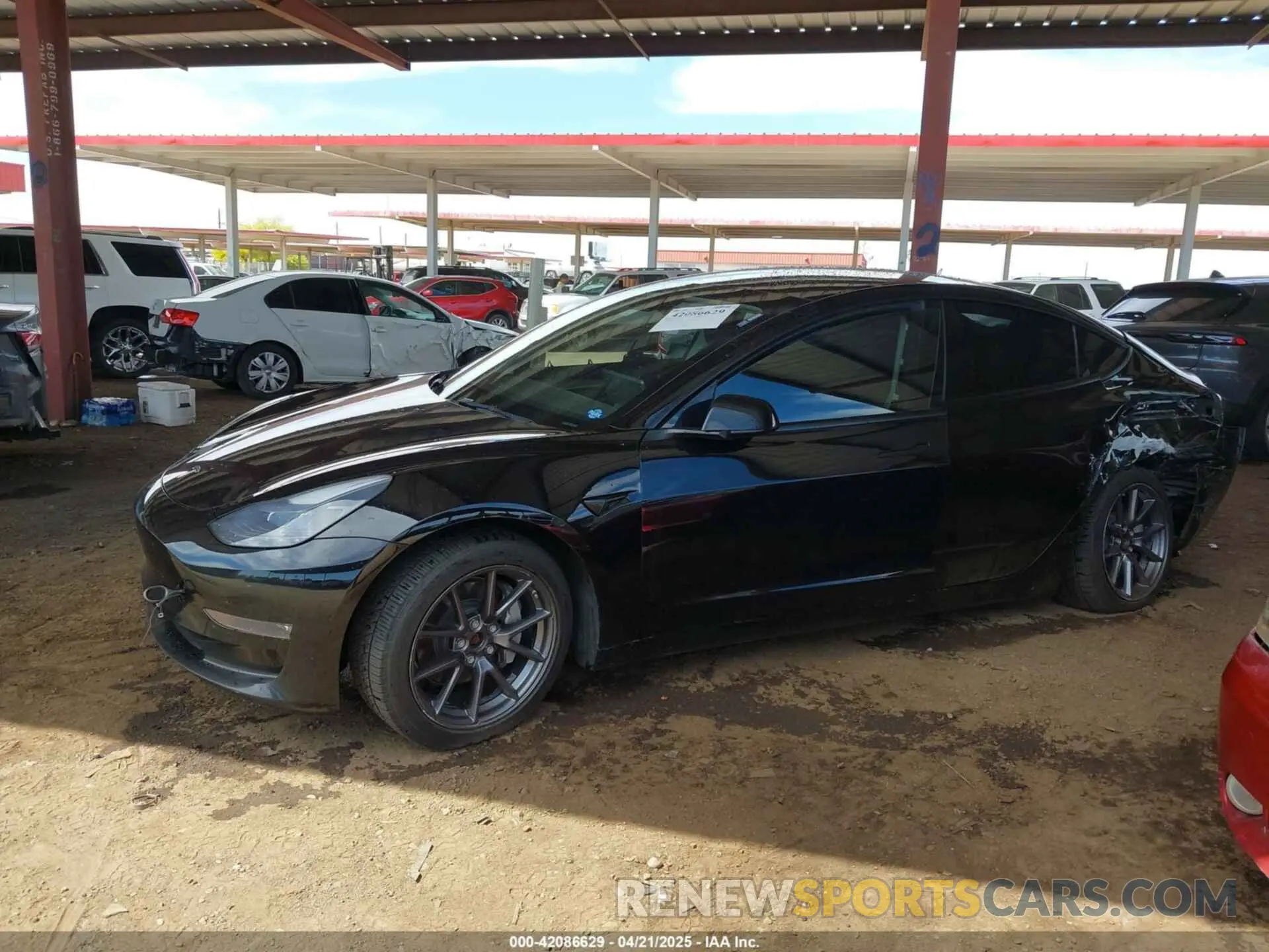 13 fotografías del automóvil dañado 5YJ3E1EB3NF257077 TESLA MODEL 3 2022