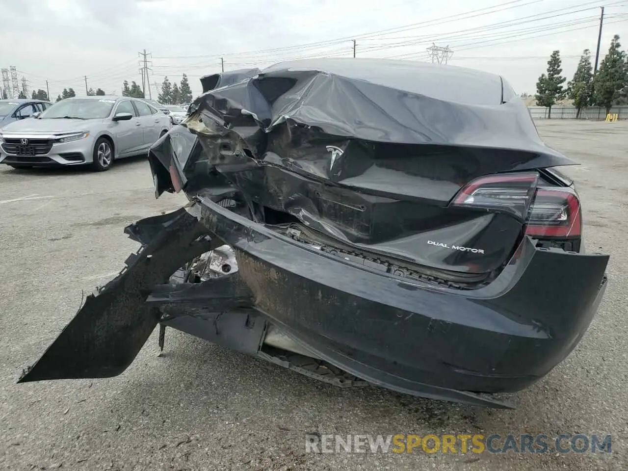 6 fotografías del automóvil dañado 5YJ3E1EB3NF257774 TESLA MODEL 3 2022