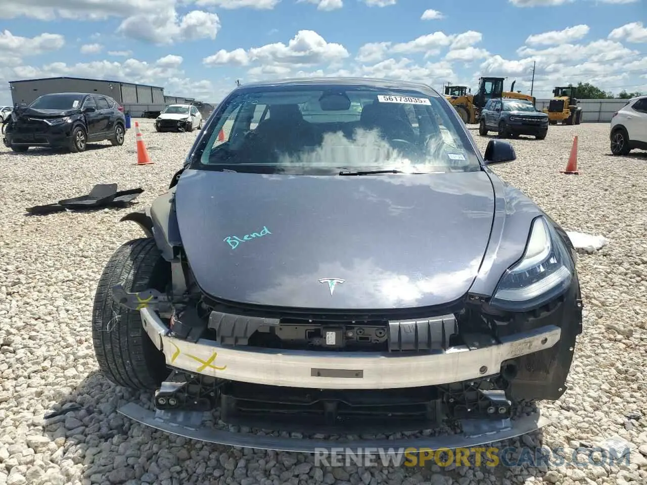 5 fotografías del automóvil dañado 5YJ3E1EB3NF260450 TESLA MODEL 3 2022