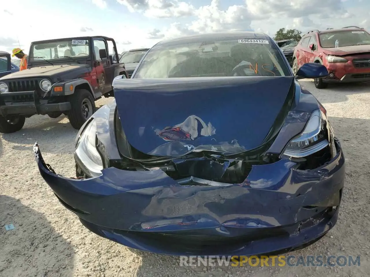 5 fotografías del automóvil dañado 5YJ3E1EB3NF274011 TESLA MODEL 3 2022