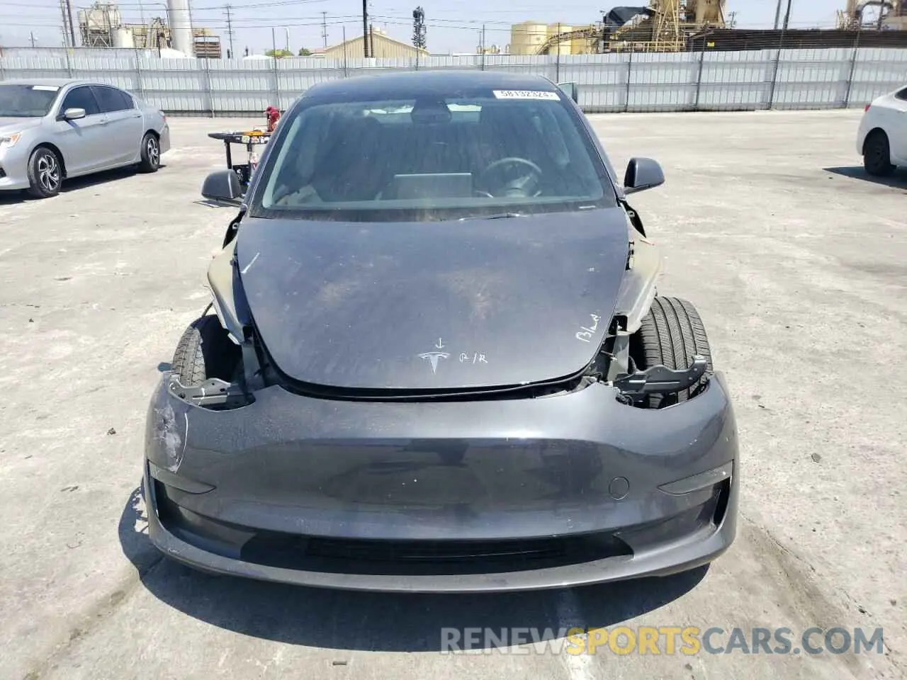 5 fotografías del automóvil dañado 5YJ3E1EB3NF274364 TESLA MODEL 3 2022