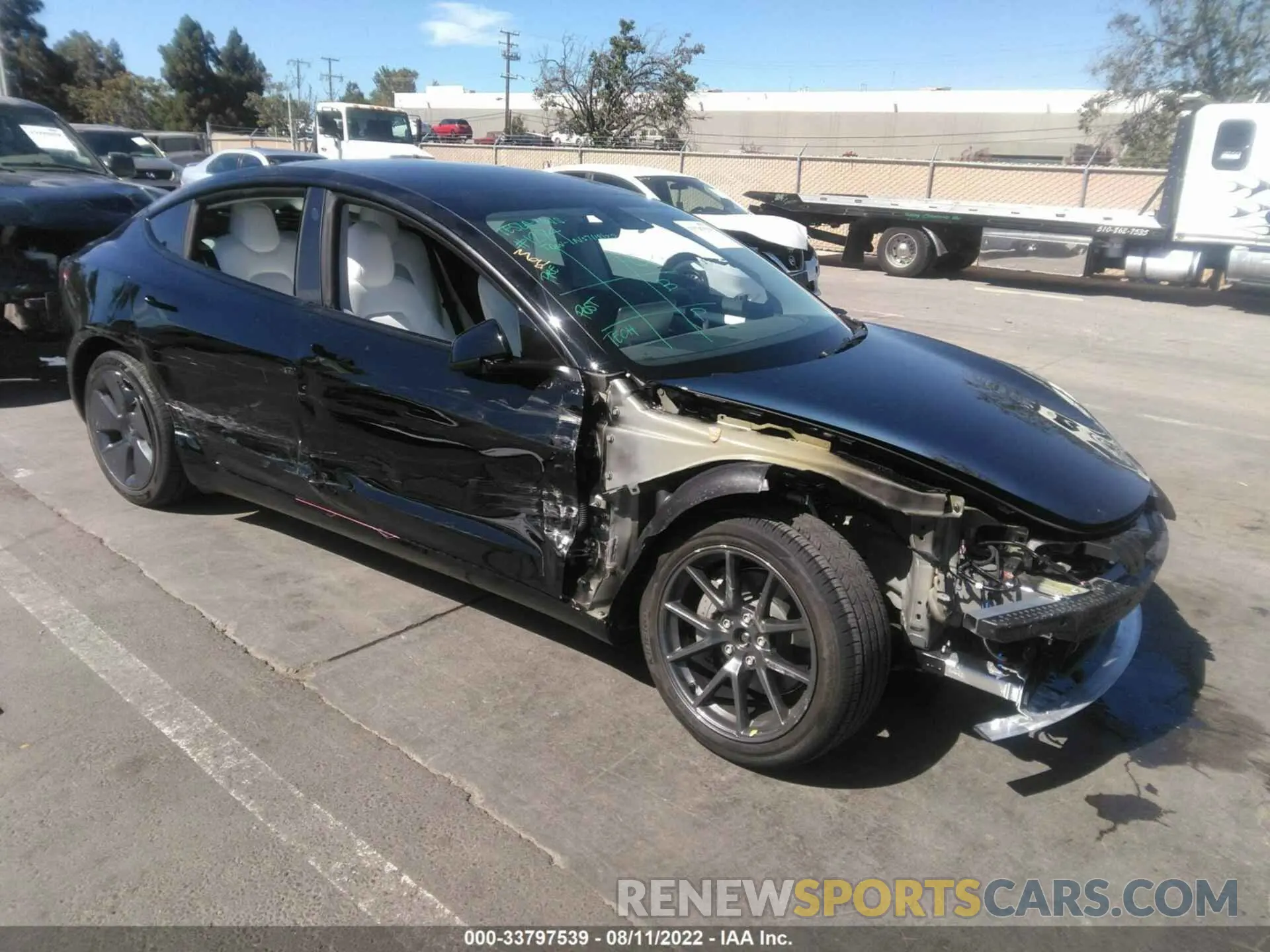 1 fotografías del automóvil dañado 5YJ3E1EB3NF293688 TESLA MODEL 3 2022