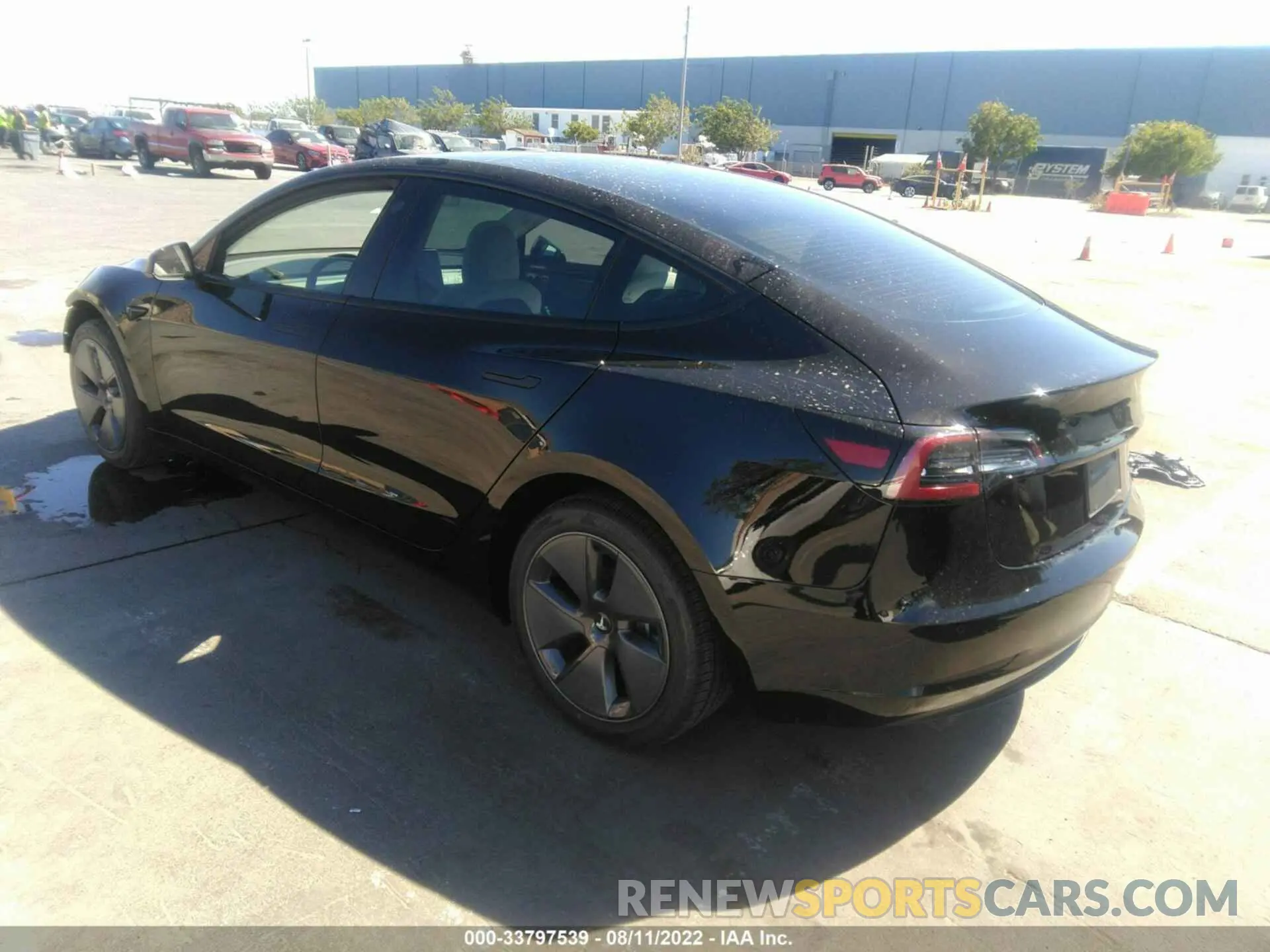 3 fotografías del automóvil dañado 5YJ3E1EB3NF293688 TESLA MODEL 3 2022