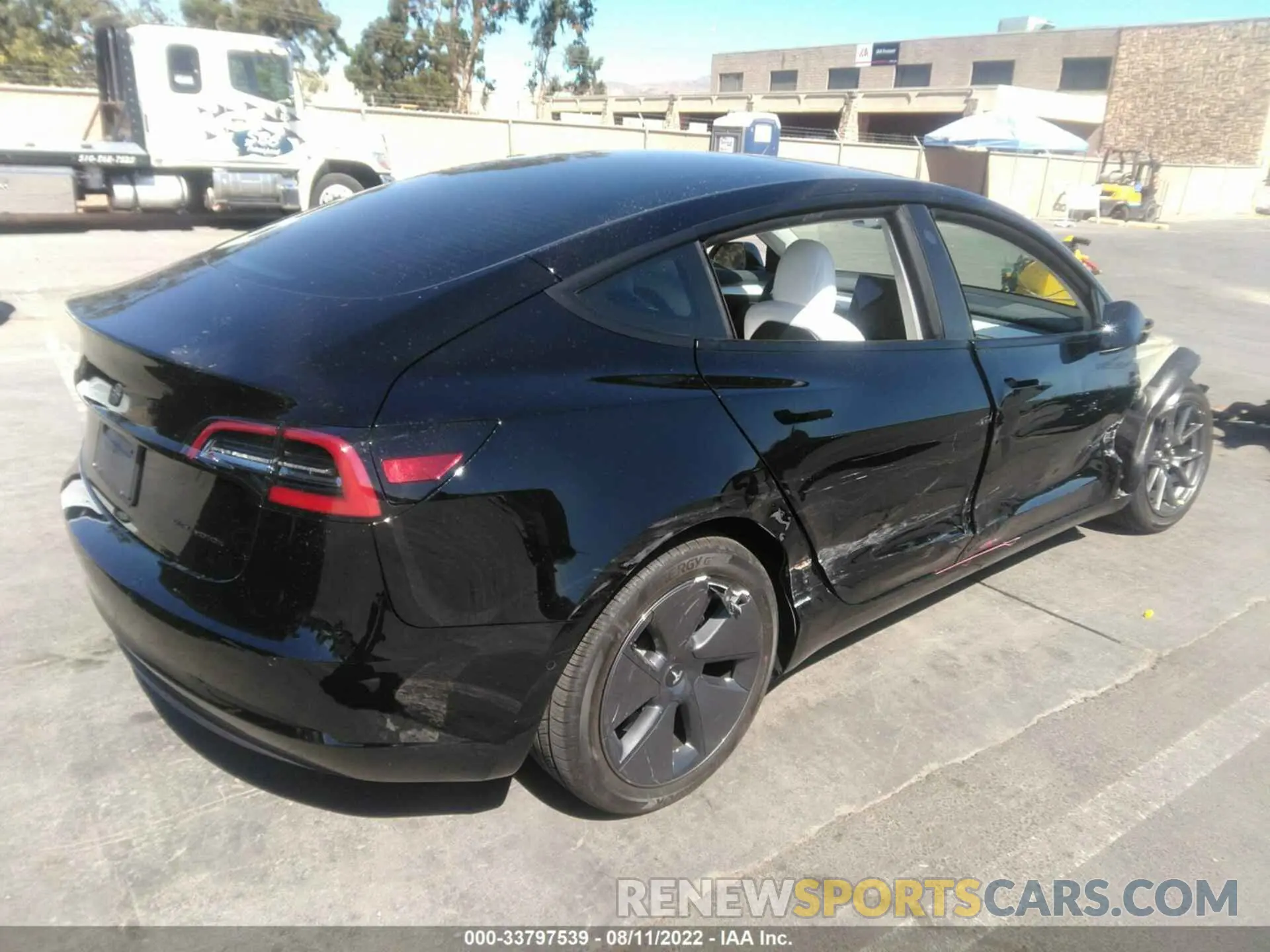 4 fotografías del automóvil dañado 5YJ3E1EB3NF293688 TESLA MODEL 3 2022