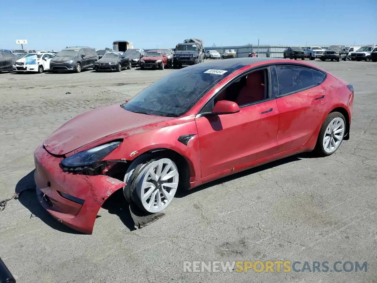 1 fotografías del automóvil dañado 5YJ3E1EB3NF295697 TESLA MODEL 3 2022