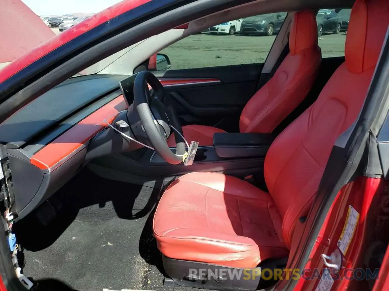 7 fotografías del automóvil dañado 5YJ3E1EB3NF295697 TESLA MODEL 3 2022