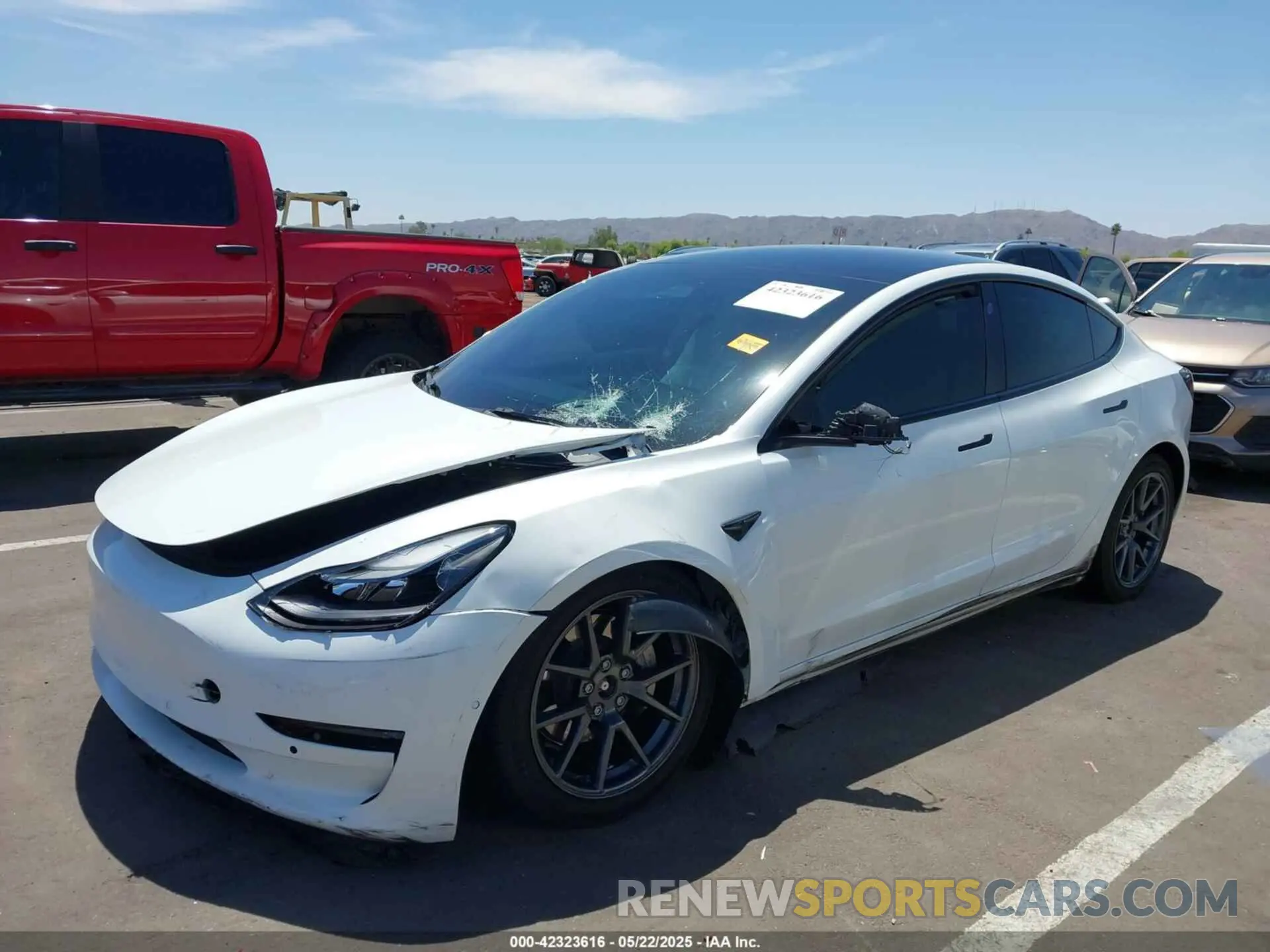 6 fotografías del automóvil dañado 5YJ3E1EB3NF348267 TESLA MODEL 3 2022