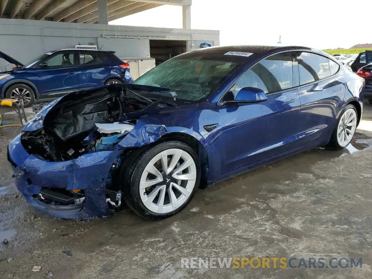 1 fotografías del automóvil dañado 5YJ3E1EB4NF114686 TESLA MODEL 3 2022