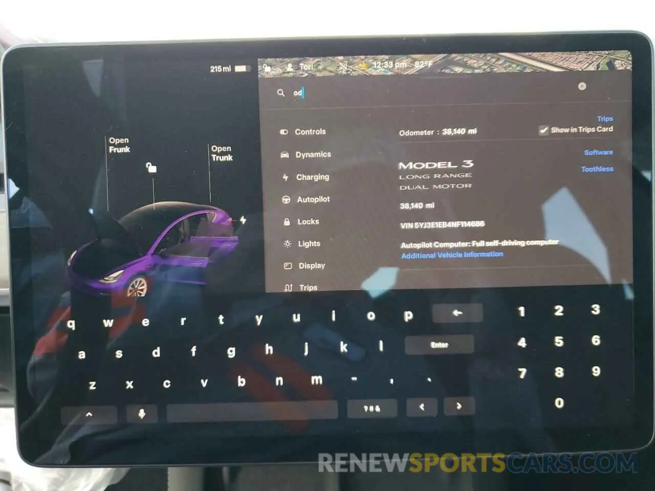 9 fotografías del automóvil dañado 5YJ3E1EB4NF114686 TESLA MODEL 3 2022