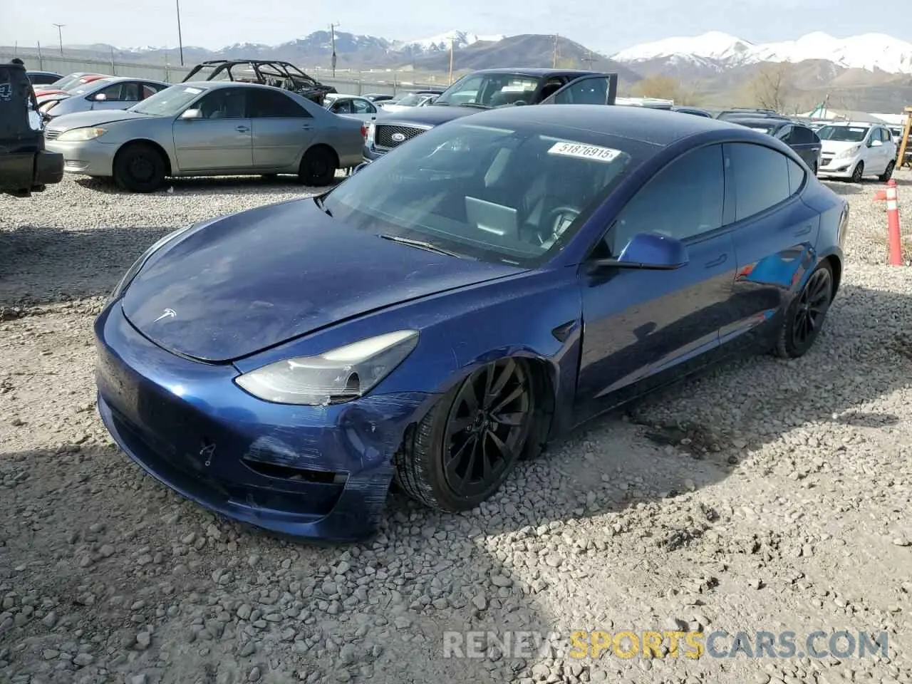 1 fotografías del automóvil dañado 5YJ3E1EB4NF143959 TESLA MODEL 3 2022