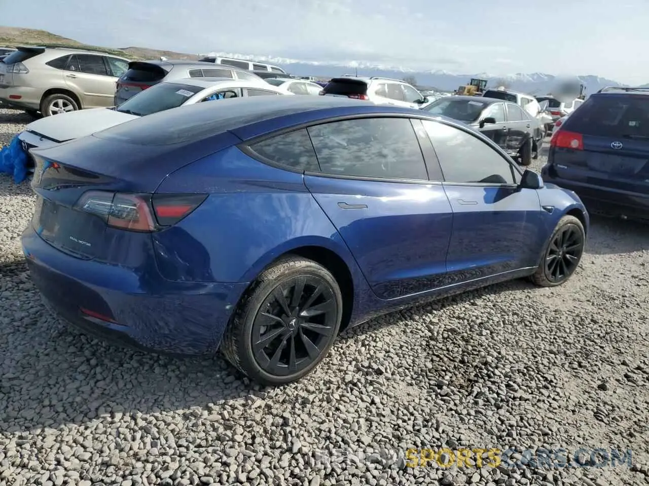 3 fotografías del automóvil dañado 5YJ3E1EB4NF143959 TESLA MODEL 3 2022