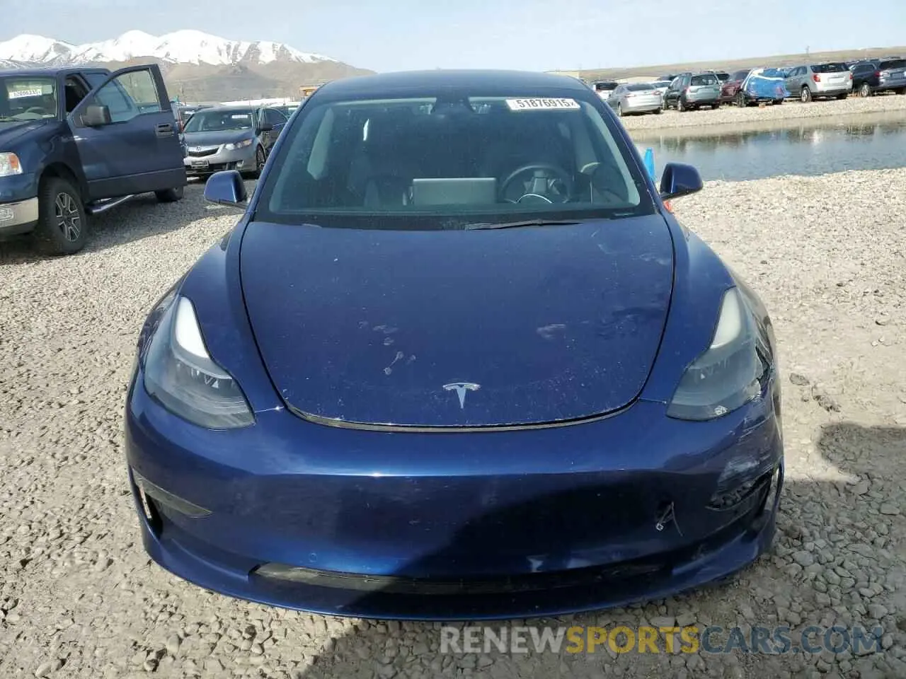 5 fotografías del automóvil dañado 5YJ3E1EB4NF143959 TESLA MODEL 3 2022