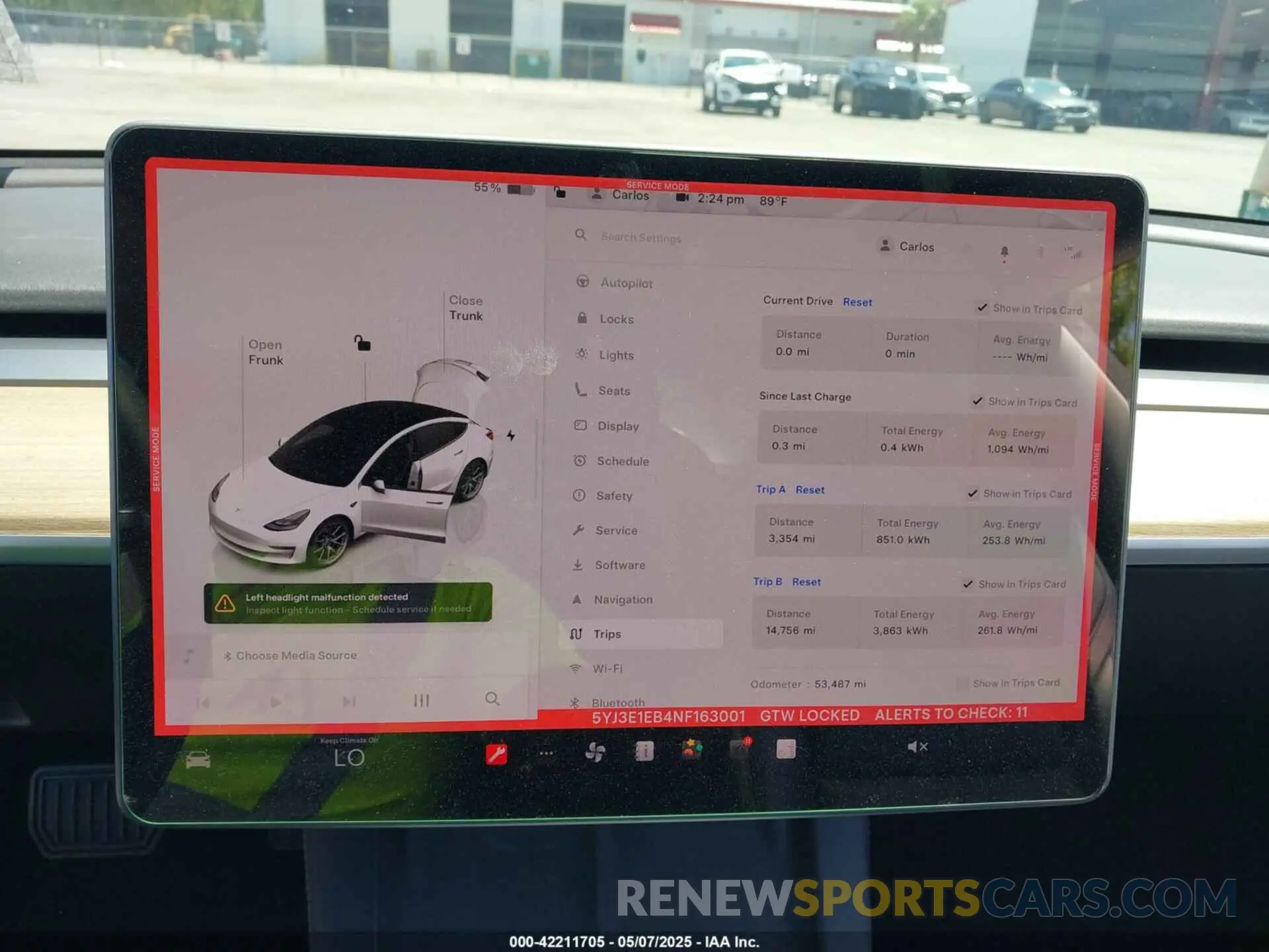 7 fotografías del automóvil dañado 5YJ3E1EB4NF163001 TESLA MODEL 3 2022