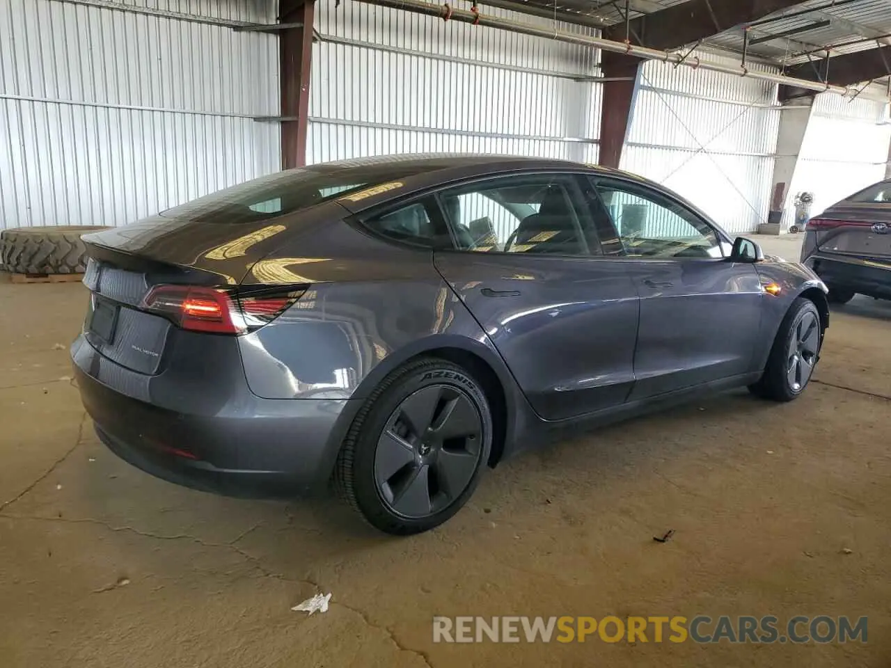 3 fotografías del automóvil dañado 5YJ3E1EB4NF176427 TESLA MODEL 3 2022
