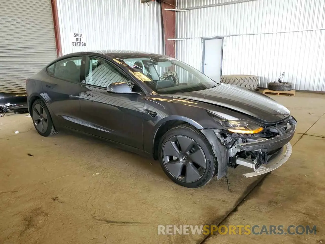 4 fotografías del automóvil dañado 5YJ3E1EB4NF176427 TESLA MODEL 3 2022