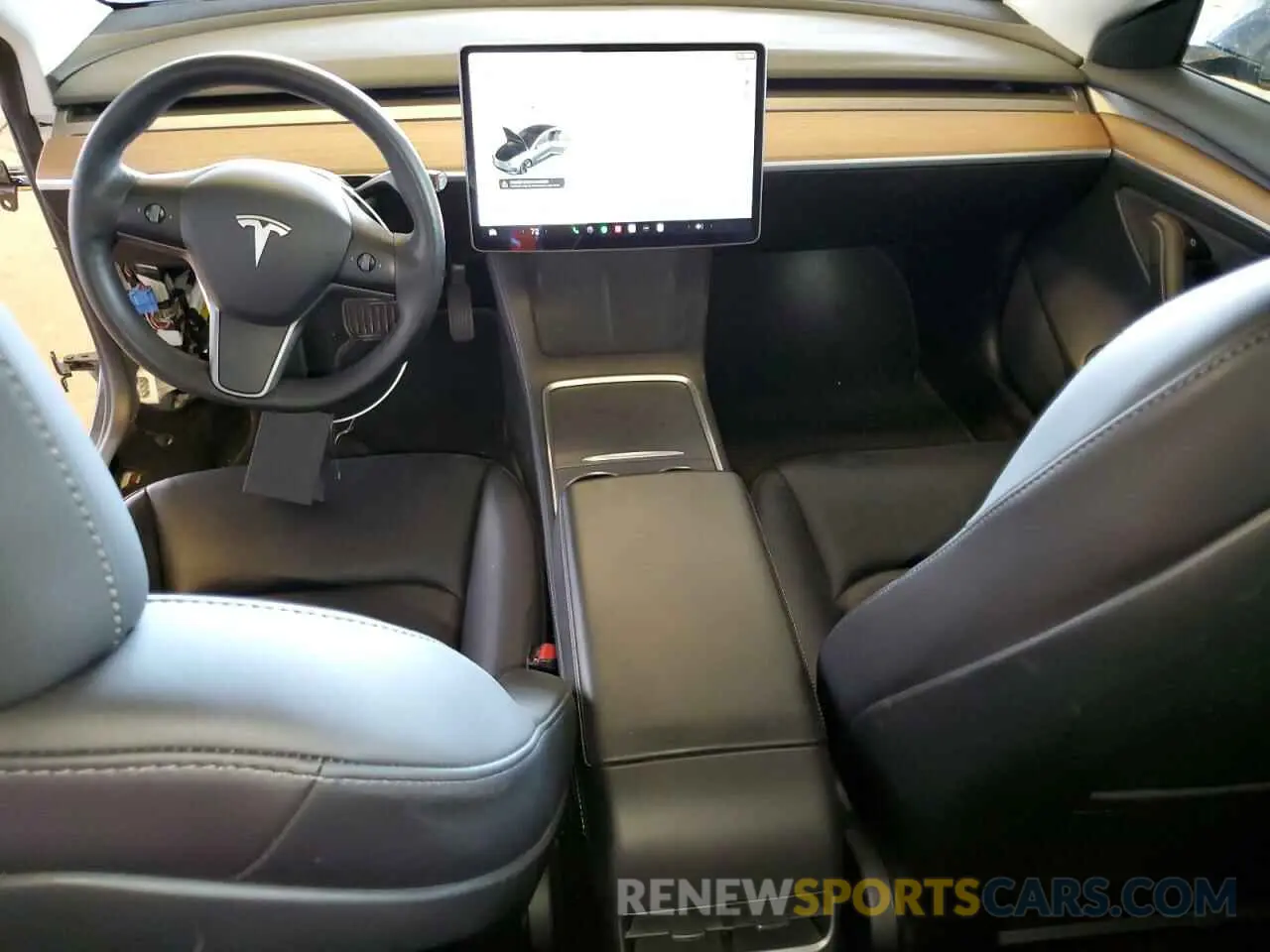 8 fotografías del automóvil dañado 5YJ3E1EB4NF176427 TESLA MODEL 3 2022