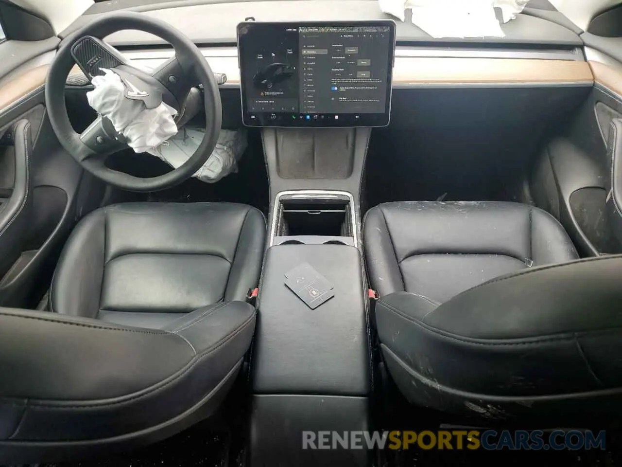 8 fotografías del automóvil dañado 5YJ3E1EB4NF179697 TESLA MODEL 3 2022