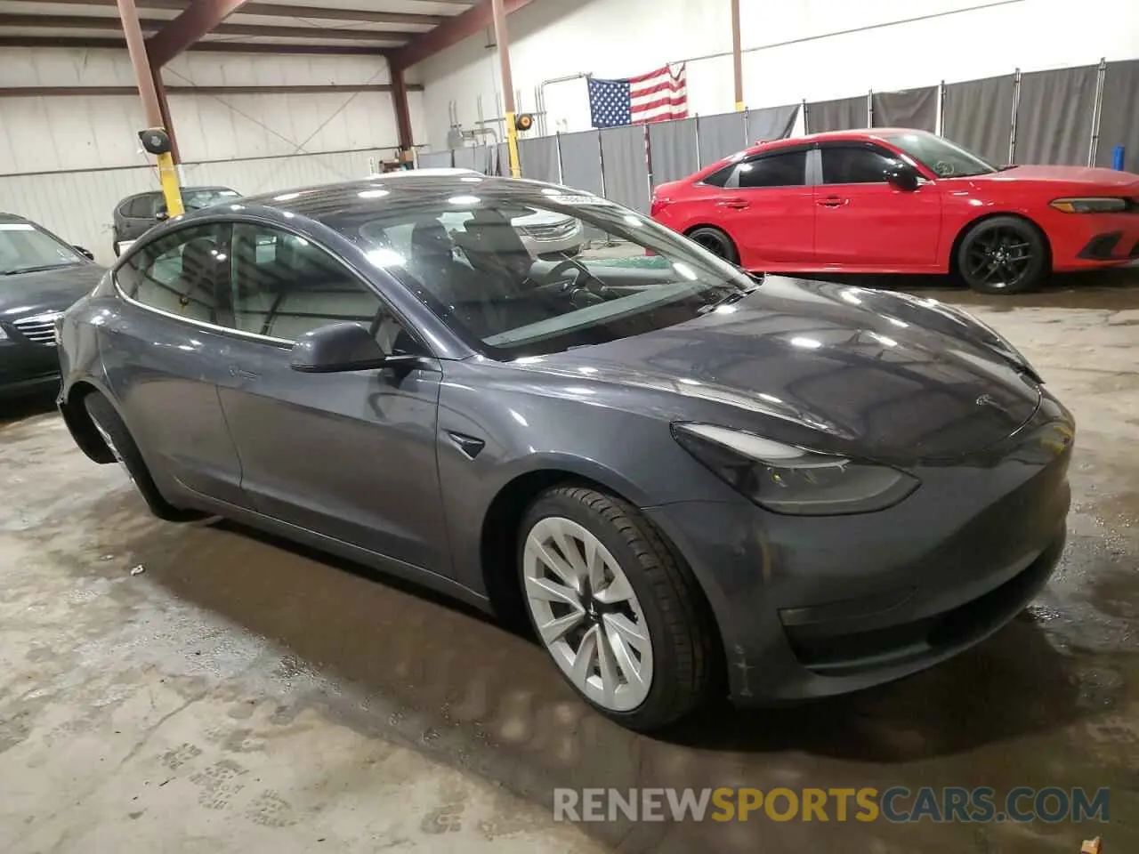 4 fotografías del automóvil dañado 5YJ3E1EB4NF185130 TESLA MODEL 3 2022