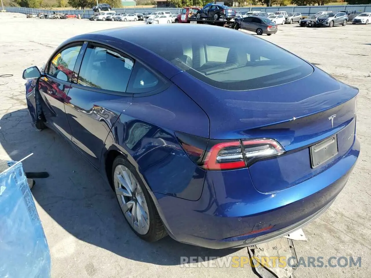 3 fotografías del automóvil dañado 5YJ3E1EB4NF185631 TESLA MODEL 3 2022