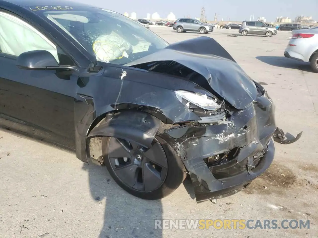 9 fotografías del automóvil dañado 5YJ3E1EB4NF190375 TESLA MODEL 3 2022
